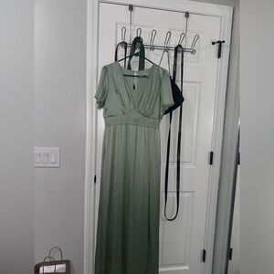 Sage maxi dress
